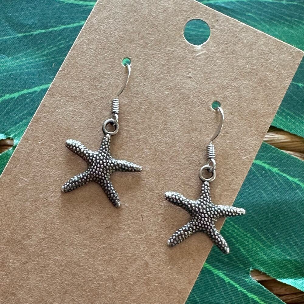 BOGO FREE SILVER STARFISH BEACY VIBE EARRINGS